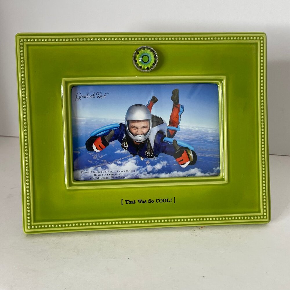 Grasslands Road Ceramic Glaze Frame Lime Green That was So Cool! 4" x 6" Photo